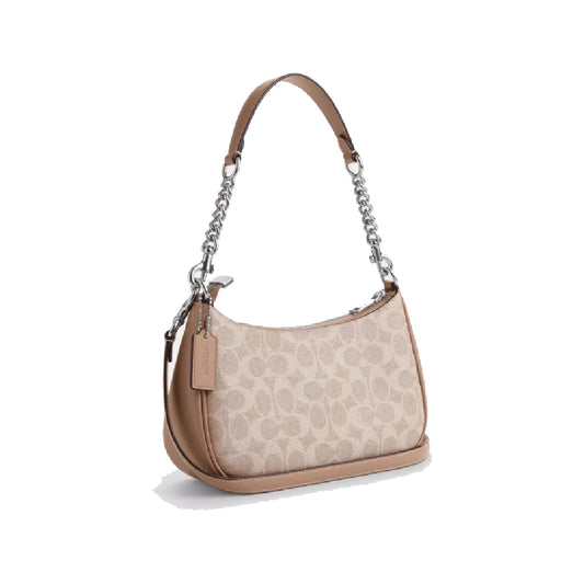 Coach Juliet Shoulder Bag 25 in Light Khaki Signature Canvas