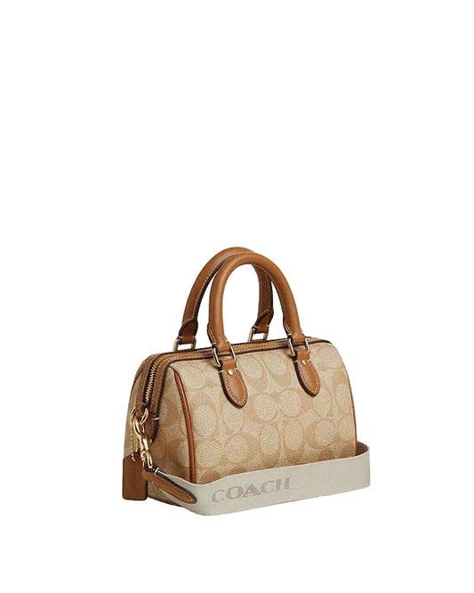 Coach Mini Rowan Crossbody In Signature Canvas With Stripe