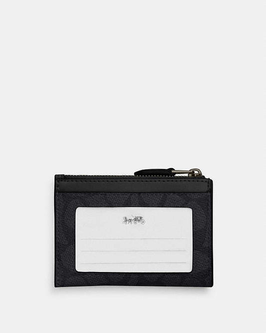 Coach Signature Canvas Mini Skinny ID Card holder