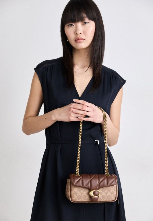 Coach Tabby Shoulder Bag 20 In Signature Canvas With Quilting