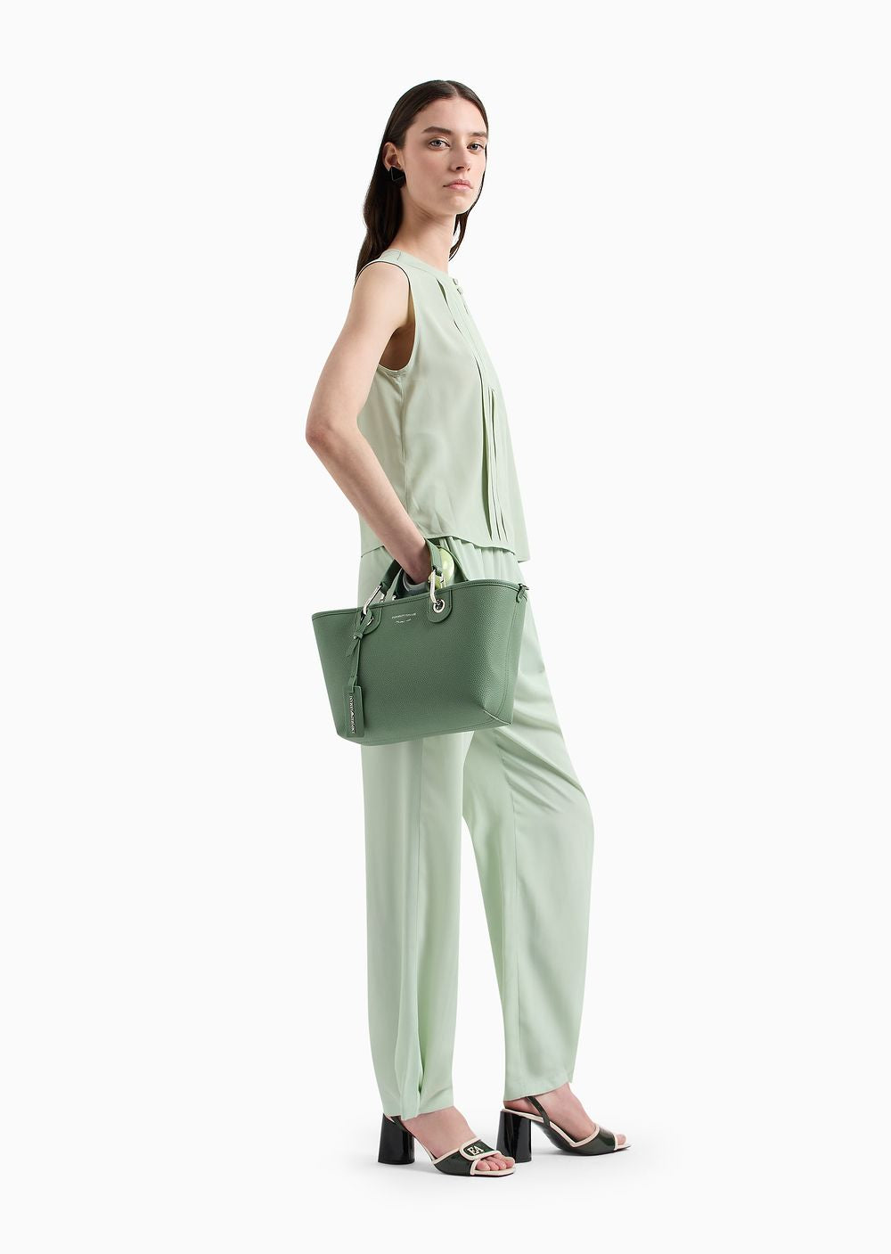 Small MyEA shopper bag with deer print Emporio Armani