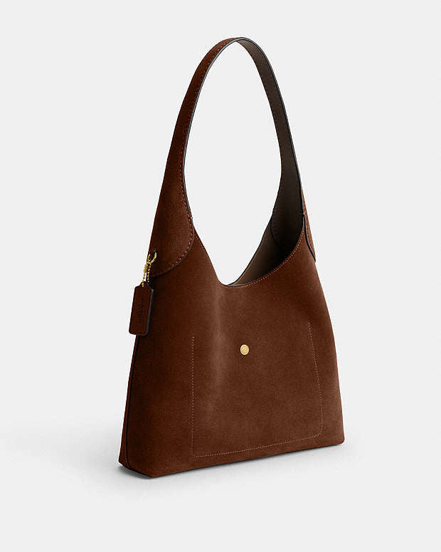 Coach Brooklyn Shoulder Bag 28 in suede material