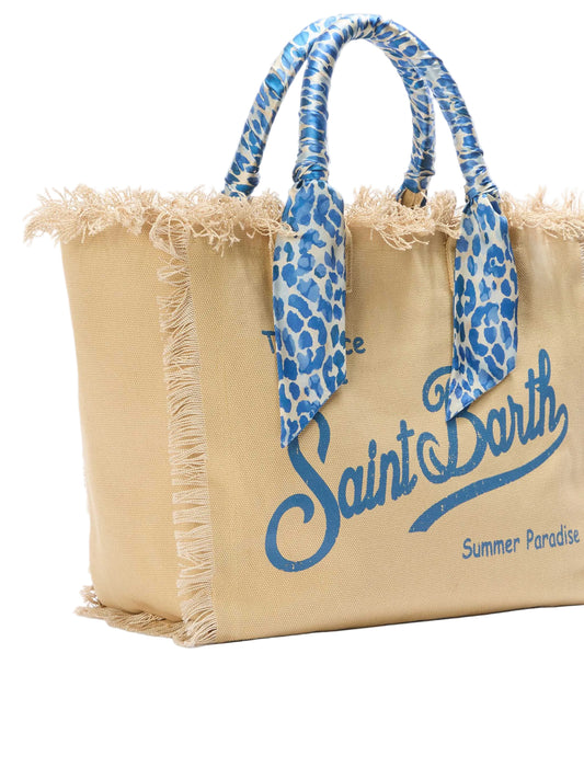 MC2 Saint Barth Vanity Canvas Safari Print Beige Bag