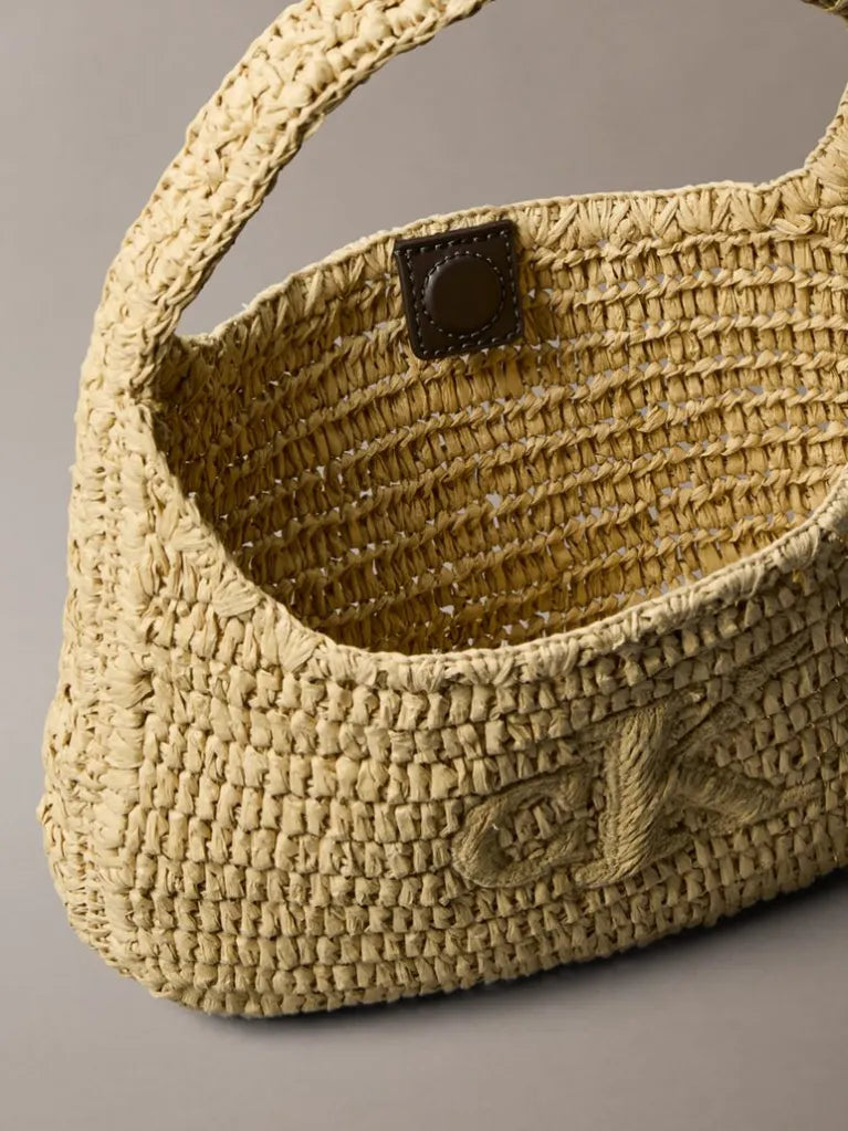 Calvin Klein Raffia Small Shoulder Bag