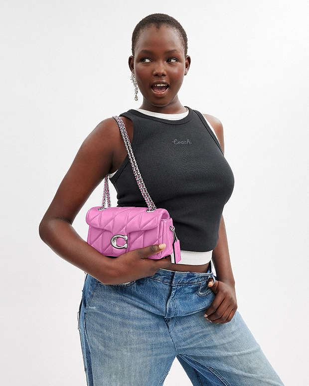 Coach Tabby Shoulder Bag 20 With Pillow Quilting in pink