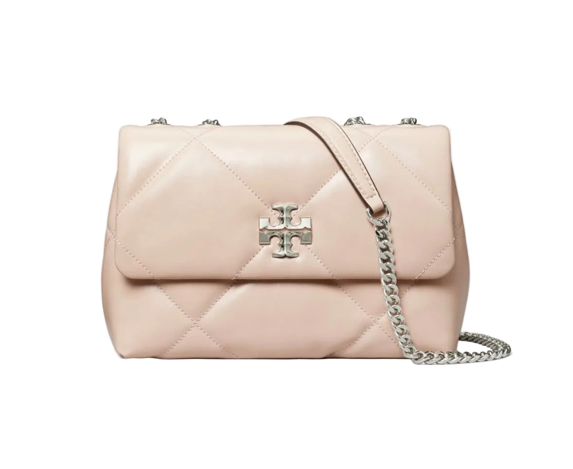 Tory Burch Kira Diamond Quilt Convertible Shoulder Bag in Soft Pink