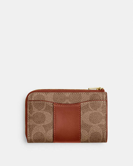 Coach Essential L-Zip Key Case In Signature Canvas