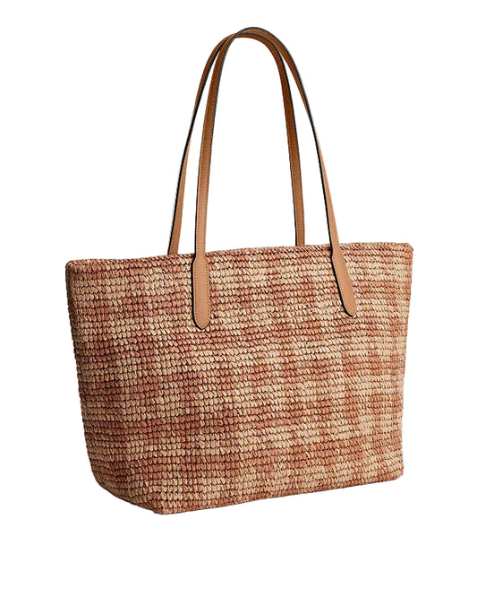 Coach City Tote Bag With Gingham Print