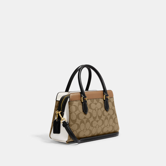 Coach Mini Darcie Carryall In Colorblock Signature Canvas