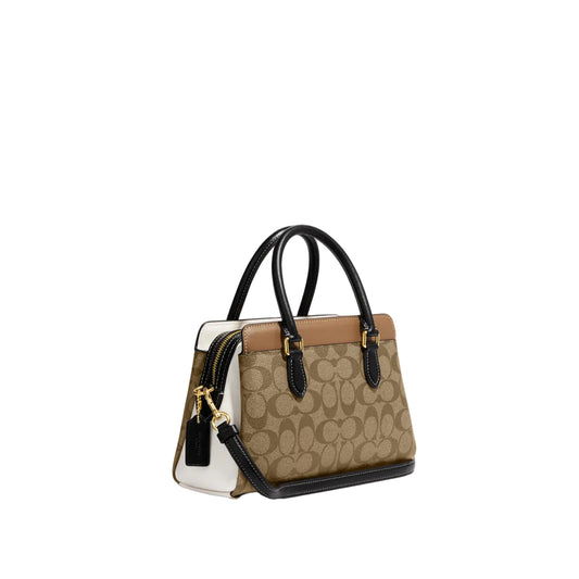 Coach Mini Darcie Carryall In Colorblock Signature Canvas