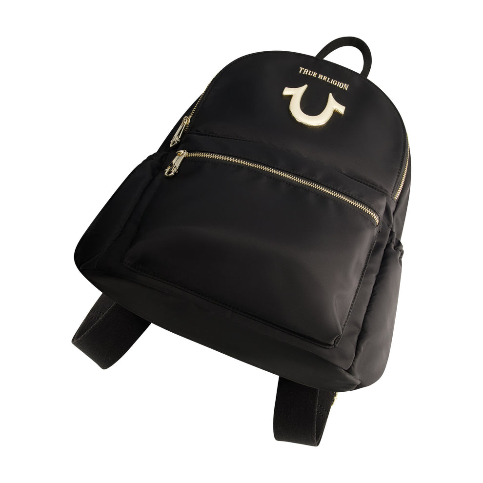 TRUE RELIGION ZIP POCKET HORSESHOE BACKPACK