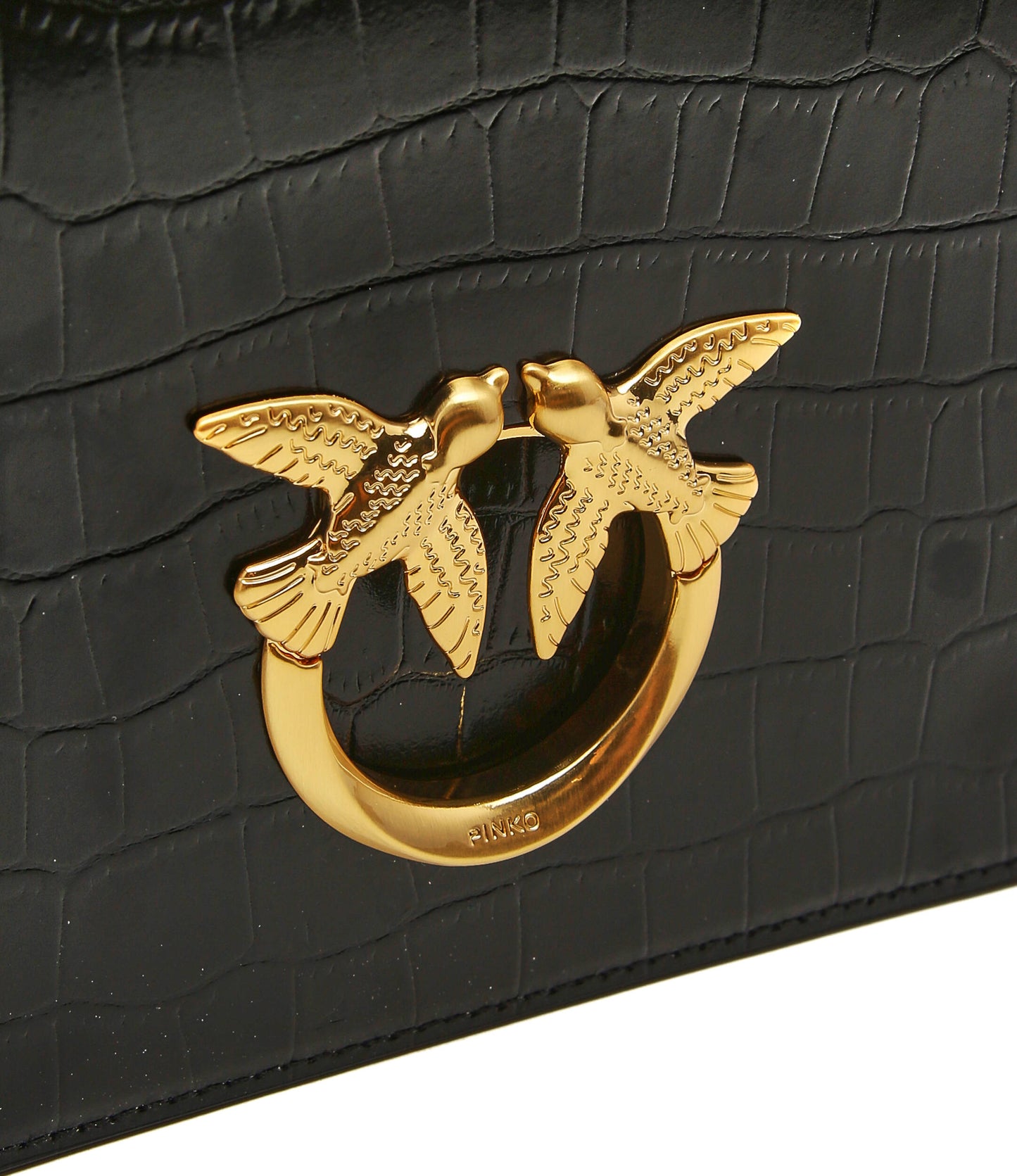 Pinko Leather messenger bag LOVE CLICK CLASSIC PURE SHAPES