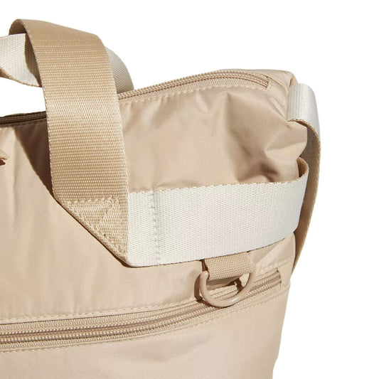 ADIDAS Beige Logo Puffer Shopper TOTE Crossbody Shoulder BAG