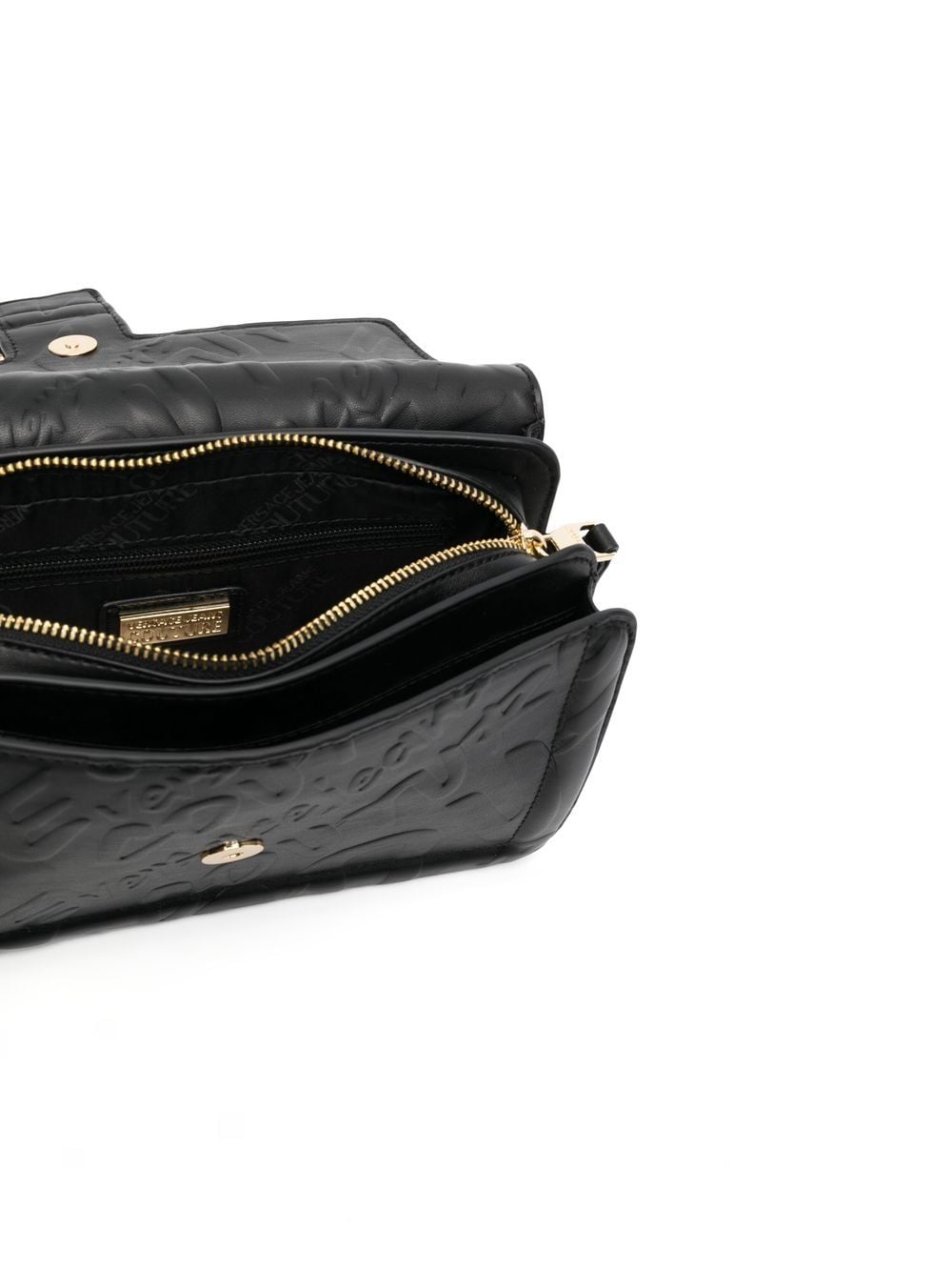 VERSACE JEANS COUTURE Black synthetic shoulder bag