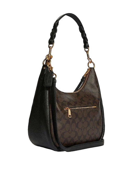 Coach Jules Hobo In Signature Canvas