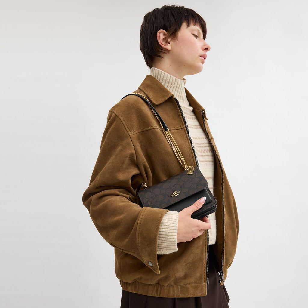 Coach Klare Crossbody Bag In Micro Signature Canvas