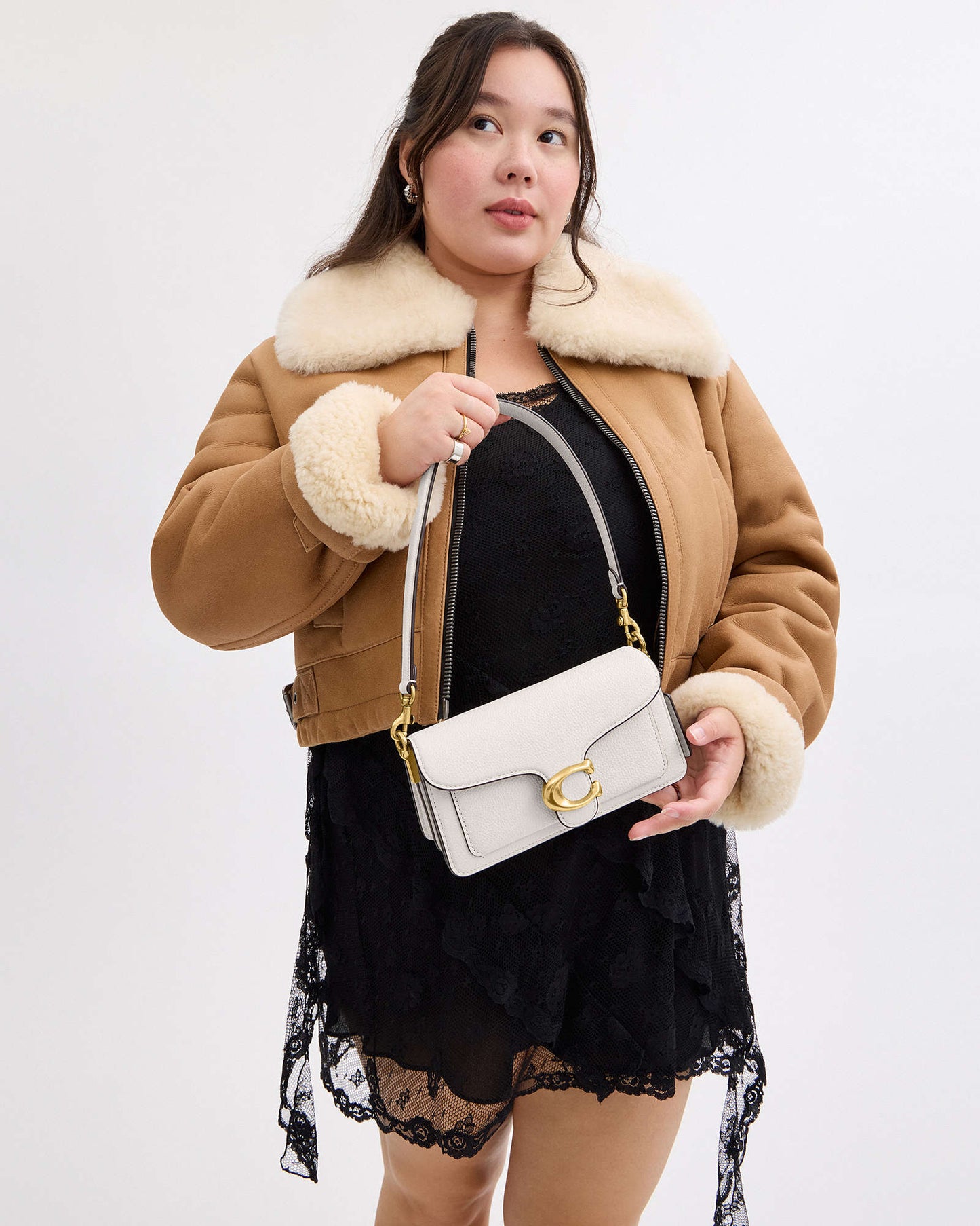 Coach Tabby Shoulder Bag 20 in white