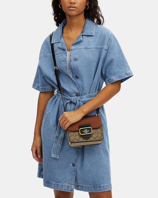 Coach Morgan Square Crossbody Bag In Colorblock Signature Canvas