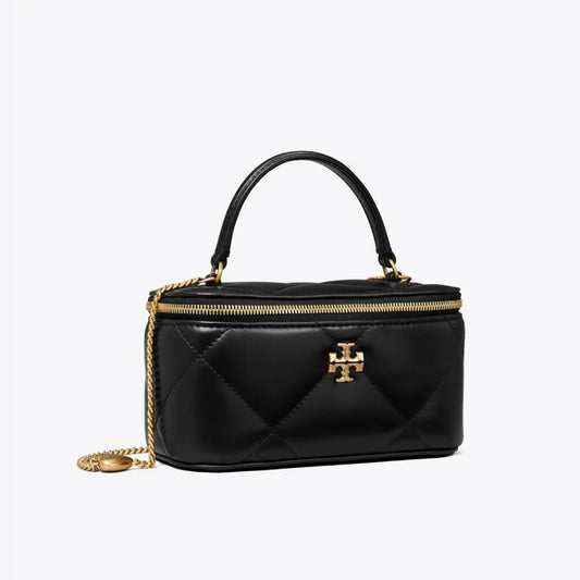 TORY BURCH KIRA CHARM DIAMOND QUILT VANITY CASE