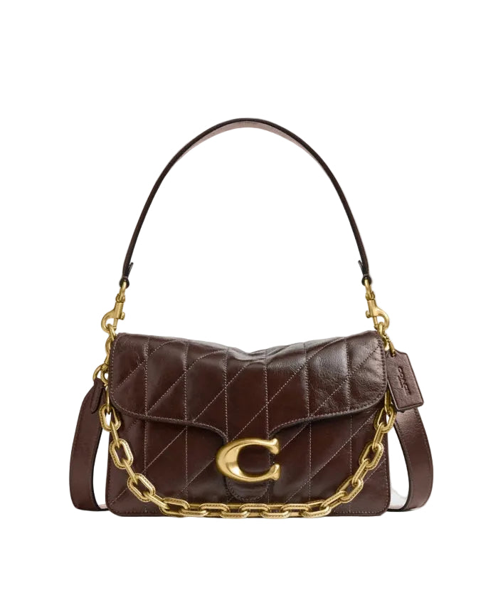 Coach Chain Tabby Shoulder Bag With Quilting in Maple