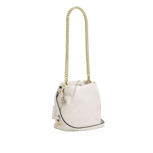 Coach Faye Mini Drawstring Bag in Off White