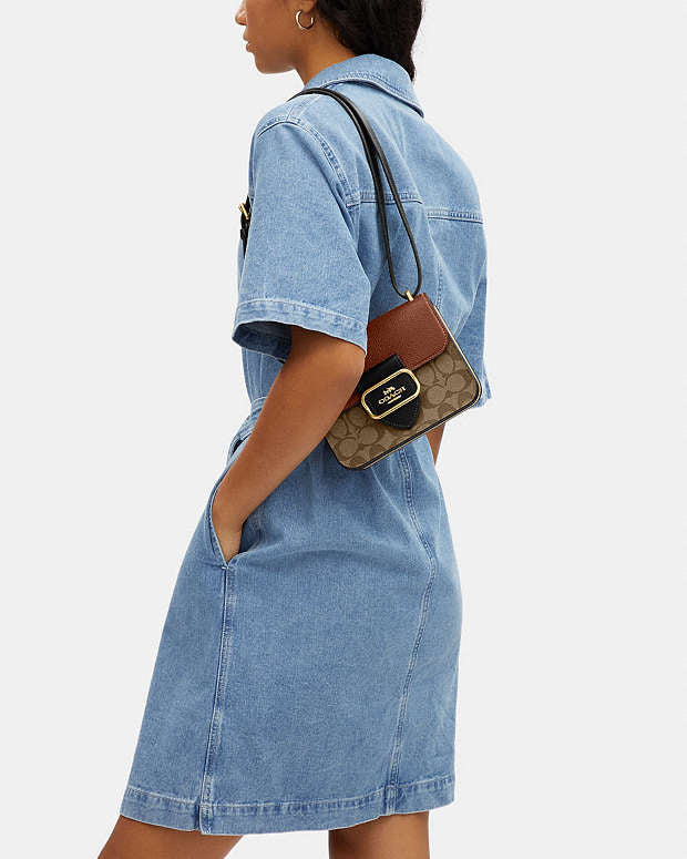 Coach Morgan Square Crossbody Bag In Colorblock Signature Canvas