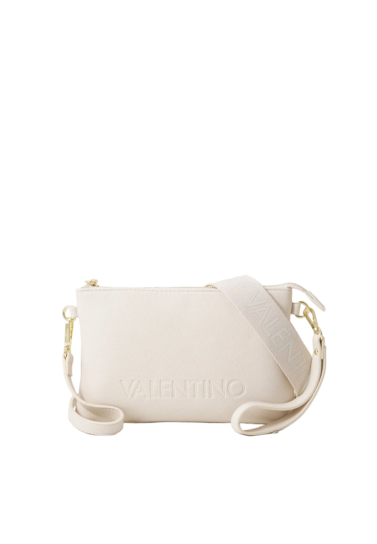 Valentino Bags Foxy Clutch Ecru