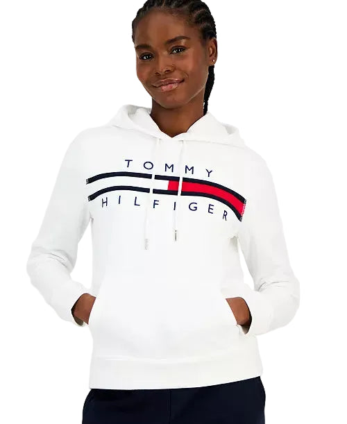 Tommy Hilfiger
Women's Embroidered Logo Hooded Sweatshirt size M