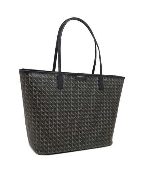 Tory Burch Monogram-pattern coated-canvas tote