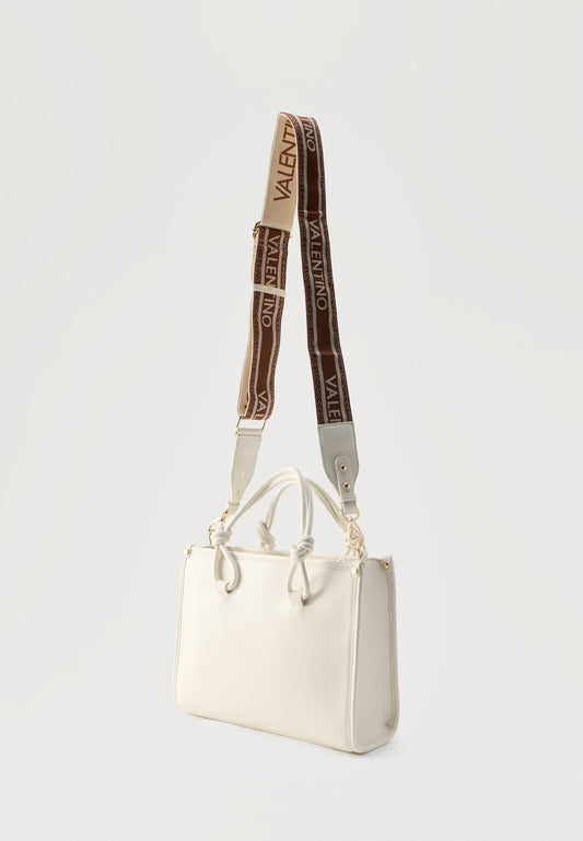 Valentino Bags Aella shopping bag in white faux leather