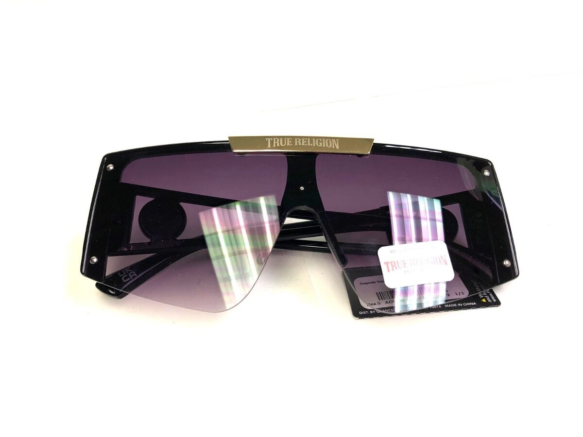 True Religion Sunglasses Black/Purple Oversized without cover