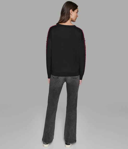 KARL CHARACTER SWEATER WITH LOGO TAPING size XL