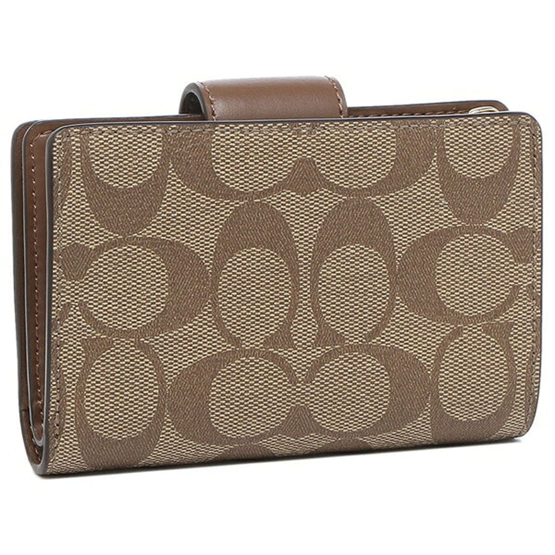 Coach Medium Corner Zip Wallet In Signature Canvas