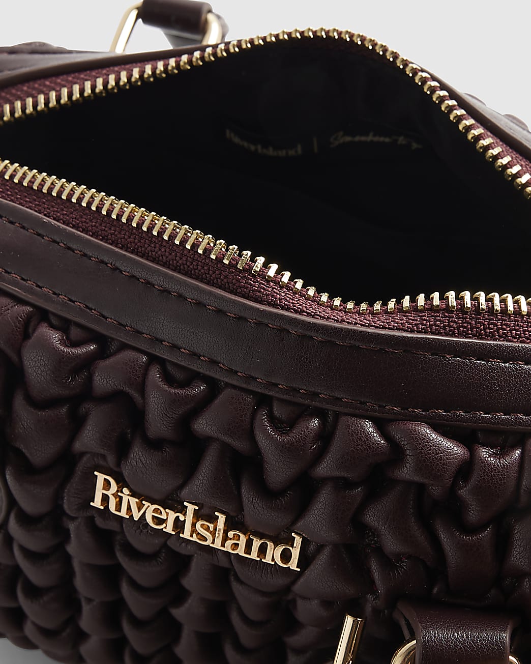 River Island Red Scrunch Mini Bowler Bag
