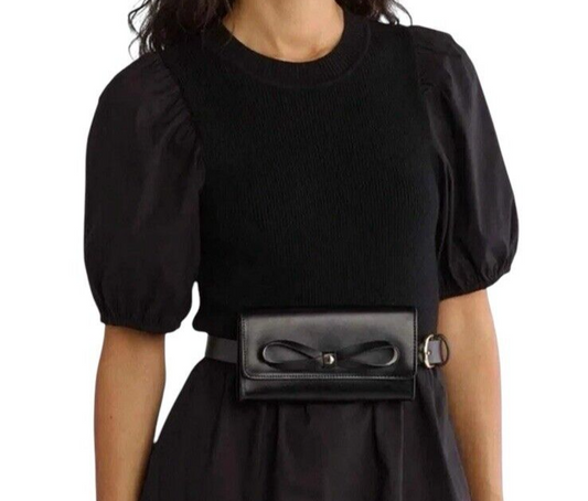 Kate Spade Adjustable Belt Bag Black Leather