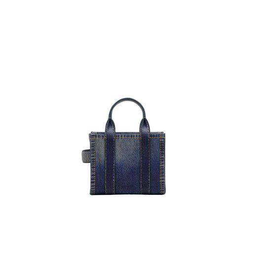 Marc Jacobs The Denim Printed Leather Micro Tote Bag