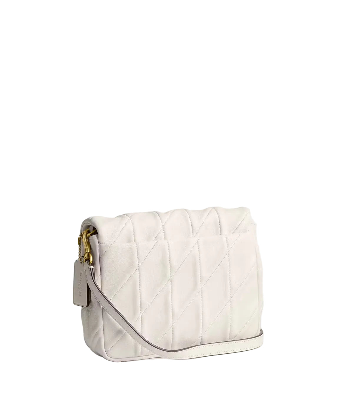 Coach Times Square Tabby Shoulder Bag with Quilting in White