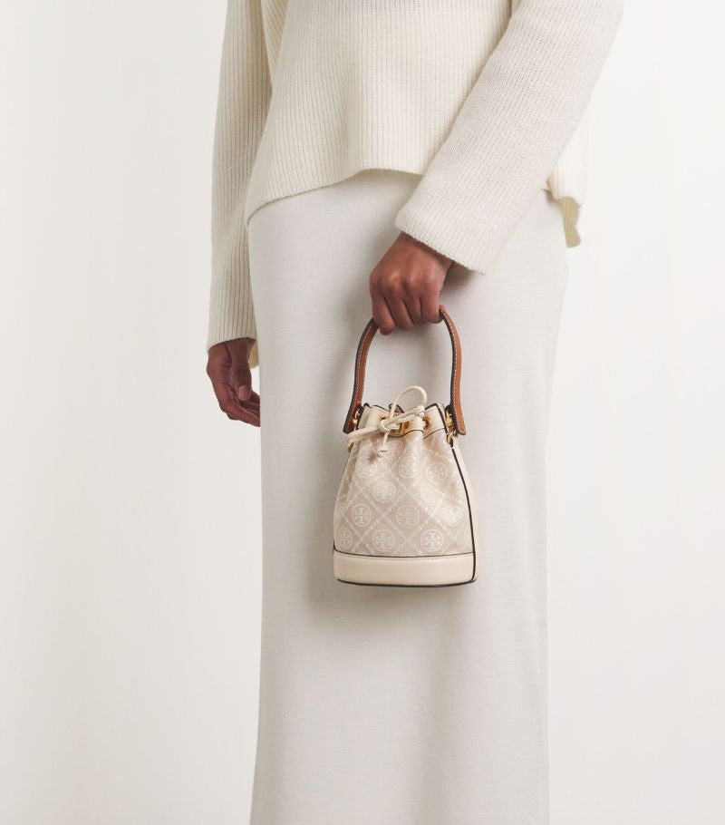 Tory Burch monogram bucket mini bag