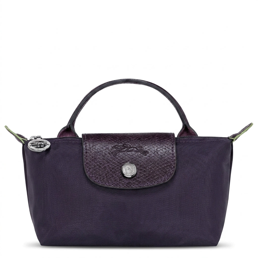 L.O.N.G.C.H.A.M.P LE PLIAGE GREEN POUCH in Purple