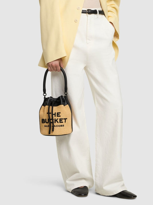 Marc Jacobs The Bucket raffia effect bag