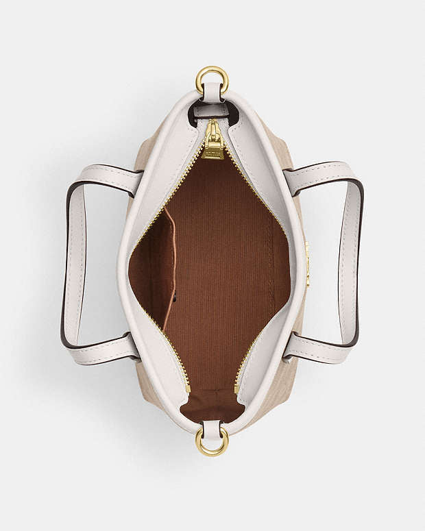 Coach City Mini Tote Bag In Signature Canvas gold/sand/chalk