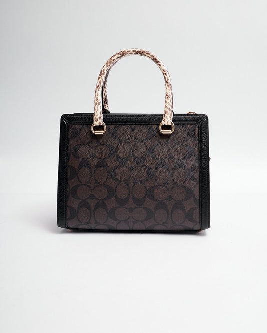 COACH GRACE MONOGRAM X PLUM MINI TOTE BAG