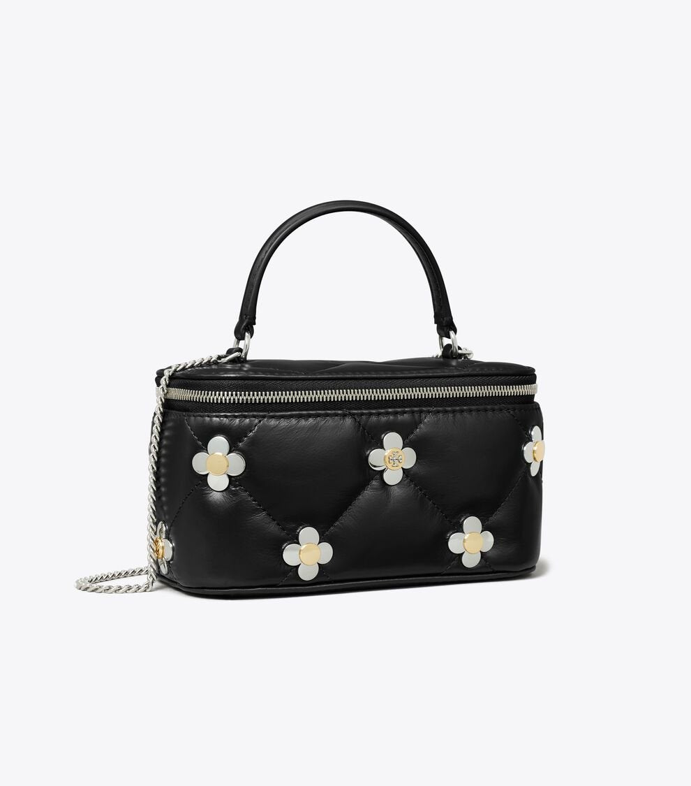 TORY BURCH KIRA DIAMOND QUILT CLOVER COSMETIC BAG
