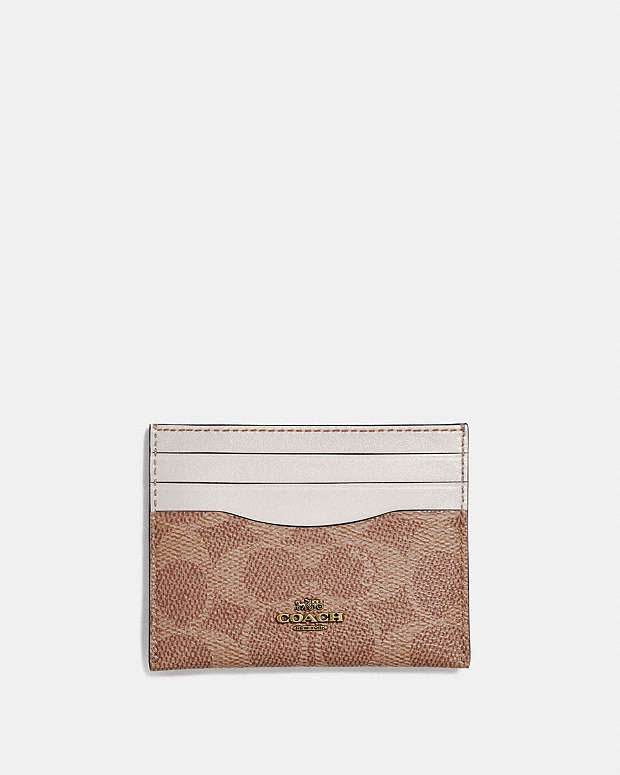 Coach Card holder In Colorblock Signature Canvas