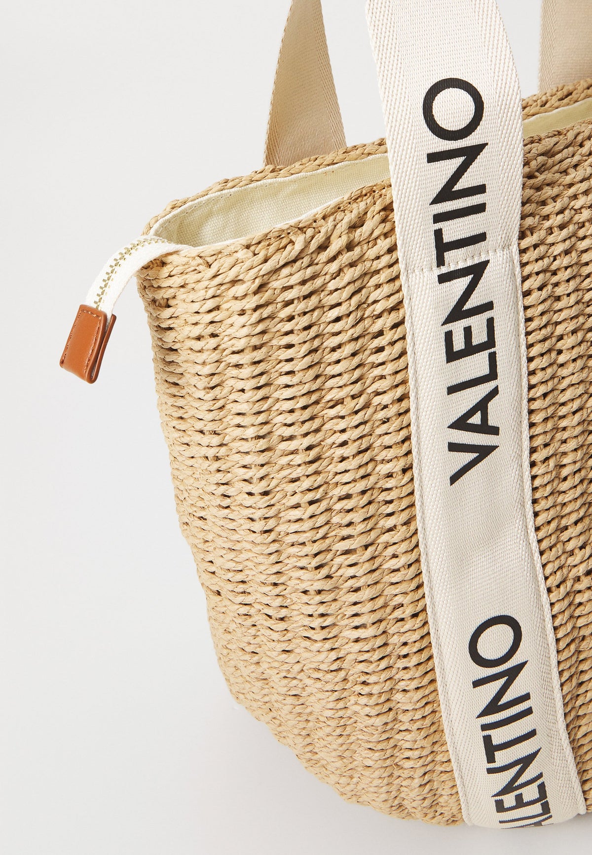 Valentino Shannon Mir Tote Bag in Natural / Beige.