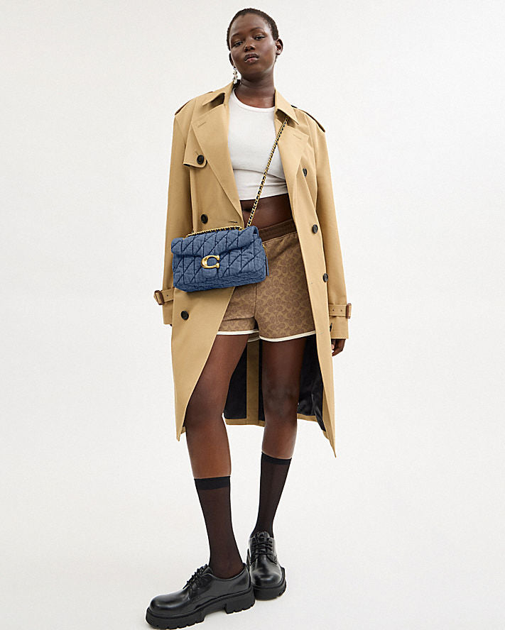 COACH TABBY 26 QUILTED DENIM SHOULDER BAG
