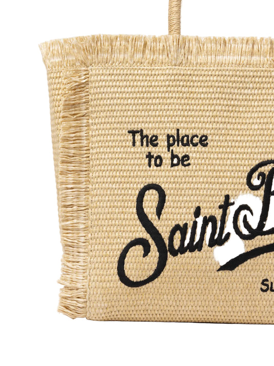 MC2 Saint Barth Beige Straw Effect Vanity Tote Bab