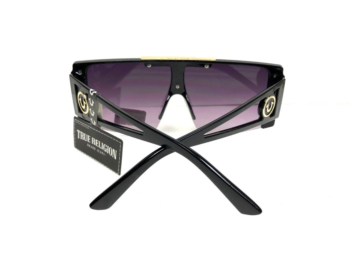 True Religion Sunglasses Black/Purple Oversized without cover