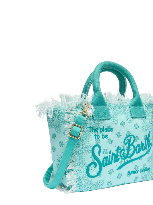 MC2 Saint Barth Collete COTTON Canvas Handbag with Bandana Print