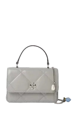 Tory Burch Kira Mini Bag with a Diamond-Patterned Quilted Design & Nappa Leather Chain